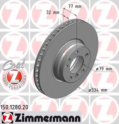 ZIMMERMANN - 150.1280.20 - Тормозной диск (Тормозная система)