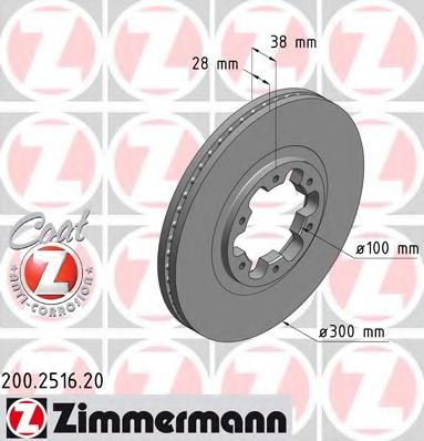 ZIMMERMANN - 200.2516.20 - Тормозной диск (Тормозная система)