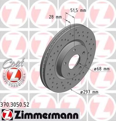 ZIMMERMANN - 370.3050.52 - Тормозной диск (Тормозная система)