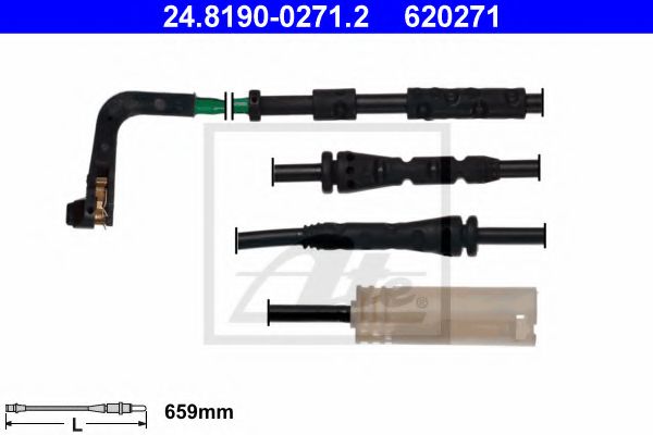 ATE - 24.8190-0271.2 - Сигнализатор, износ тормозных колодок (Тормозная система)
