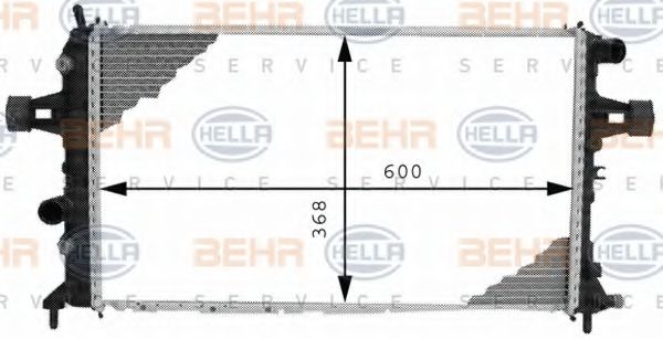 BEHR HELLA SERVICE - 8MK 376 710-331 - Радиатор, охлаждение двигателя (Охлаждение)