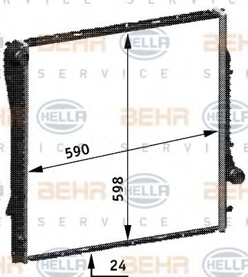 BEHR HELLA SERVICE - 8MK 376 718-764 - Радиатор, охлаждение двигателя (Охлаждение)