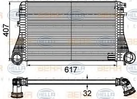 BEHR HELLA SERVICE - 8ML 376 746-201 - Интеркулер (Система подачи воздуха)