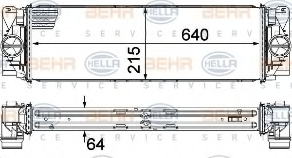 BEHR HELLA SERVICE - 8ML 376 777-391 - Интеркулер (Система подачи воздуха)