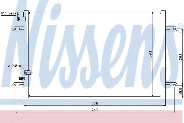 NISSENS - 94854 - Конденсатор, кондиционер (Кондиционер)