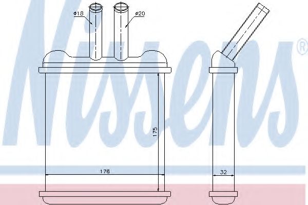 NISSENS - 76502 - Теплообменник, отопление салона (Отопление / вентиляция)