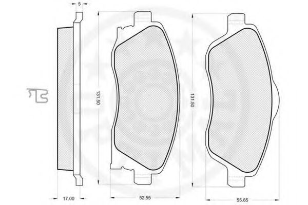 OPTIMAL - 12126 - Комплект тормозных колодок, дисковый тормоз (Тормозная система)