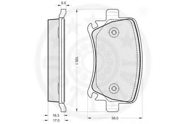 OPTIMAL - 12179 - Комплект тормозных колодок, дисковый тормоз (Тормозная система)