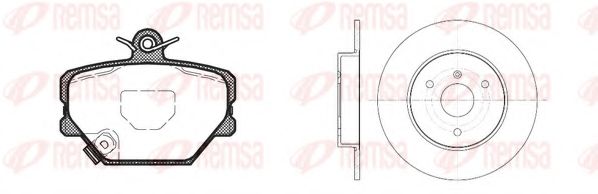 REMSA - 8705.00 - Комплект тормозов, дисковый тормозной механизм (Тормозная система)