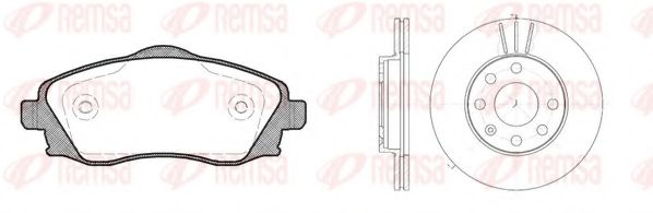 REMSA - 8774.01 - Комплект тормозов, дисковый тормозной механизм (Тормозная система)