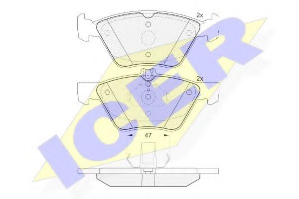 ICER - 181259 - Комплект тормозных колодок, дисковый тормоз (Тормозная система)
