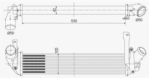 NRF - 30353 - Интеркулер (Система подачи воздуха)