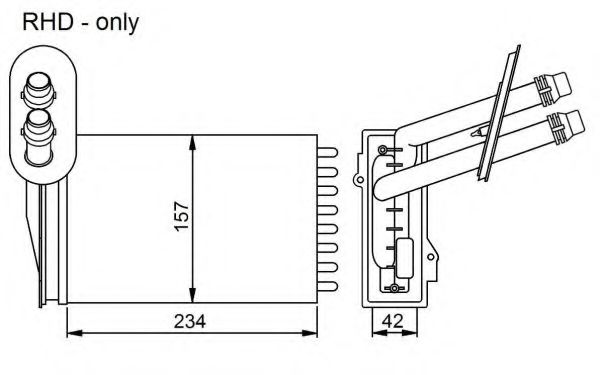 NRF - 53402 - Теплообменник, отопление салона (Отопление / вентиляция)