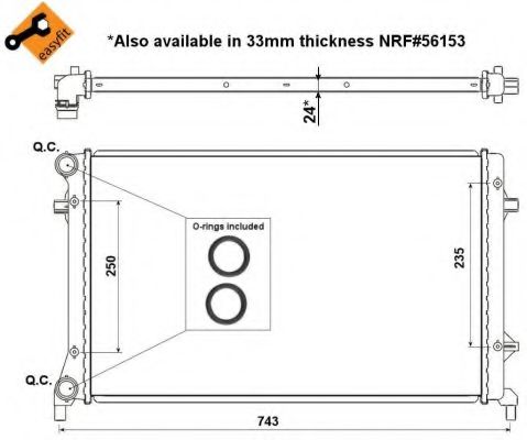 NRF - 53405 - Радиатор, охлаждение двигателя (Охлаждение)