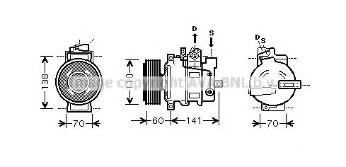 AVA QUALITY COOLING - AIK271 - Компрессор, кондиционер (Кондиционер)