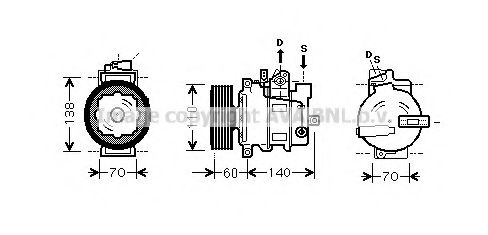 AVA QUALITY COOLING - AIK272 - Компрессор, кондиционер (Кондиционер)