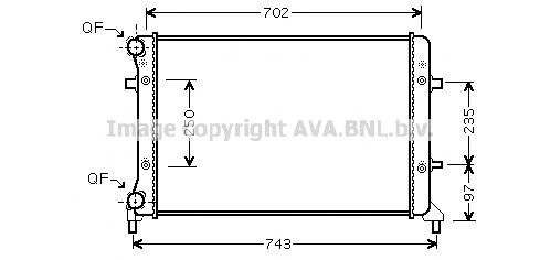 AVA QUALITY COOLING - VW2205 - Радиатор, охлаждение двигателя (Охлаждение)