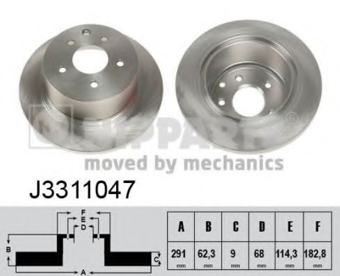 NIPPARTS - J3311047 - Тормозной диск (Тормозная система)