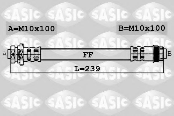 SASIC - 6600033 - Тормозной шланг (Тормозная система)