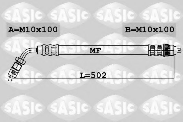 SASIC - 6604017 - Тормозной шланг (Тормозная система)