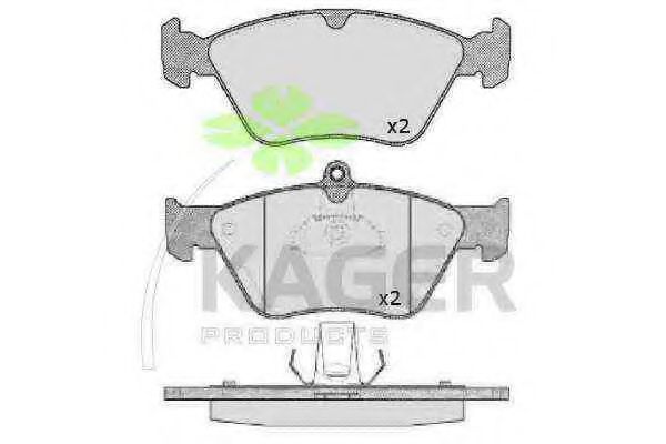 KAGER - 35-0067 - Комплект тормозных колодок, дисковый тормоз