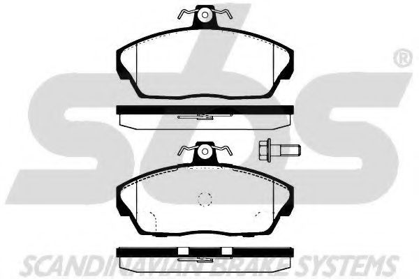 SBS - 1501224022 - Комплект тормозных колодок, дисковый тормоз (Тормозная система)