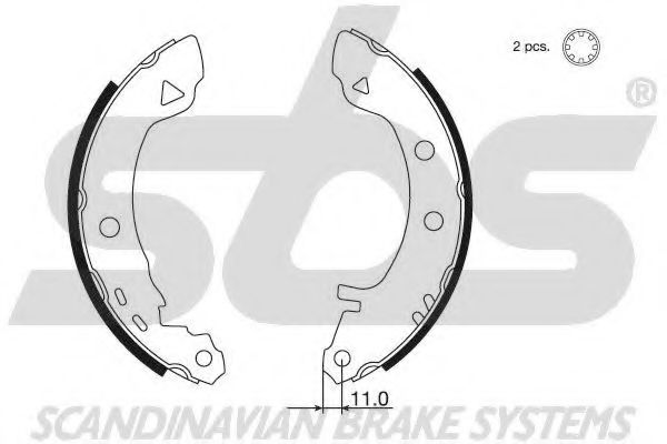 SBS - 18492710487 - Комплект тормозных колодок (Тормозная система)