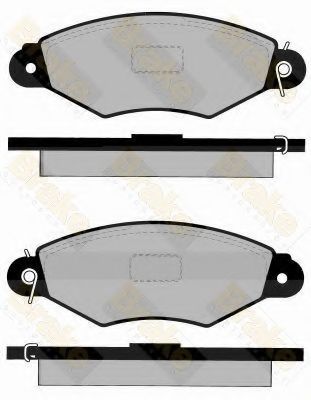 BRAKE ENGINEERING - PA1155 - Комплект тормозных колодок, дисковый тормоз (Тормозная система)