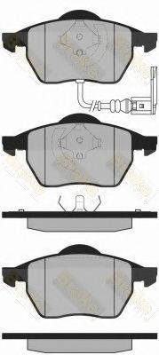 BRAKE ENGINEERING - PA1305 - Комплект тормозных колодок, дисковый тормоз (Тормозная система)