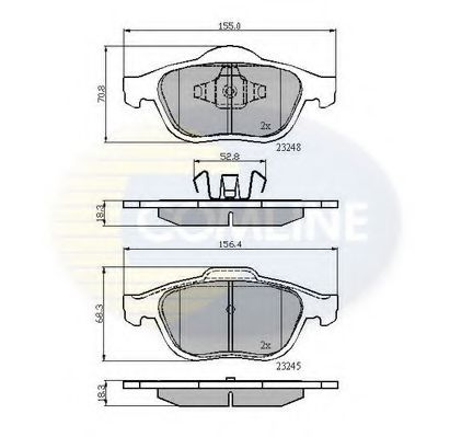 COMLINE - CBP01116 - Комплект тормозных колодок, дисковый тормоз (Тормозная система)