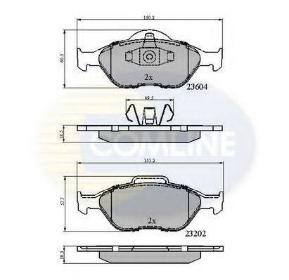 COMLINE - CBP0891 - Комплект тормозных колодок, дисковый тормоз (Тормозная система)