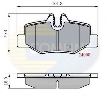 COMLINE - CBP01306 - Комплект тормозных колодок, дисковый тормоз (Тормозная система)