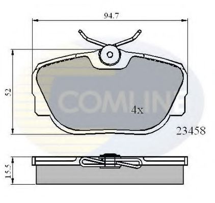 COMLINE - CBP01093 - Комплект тормозных колодок, дисковый тормоз (Тормозная система)