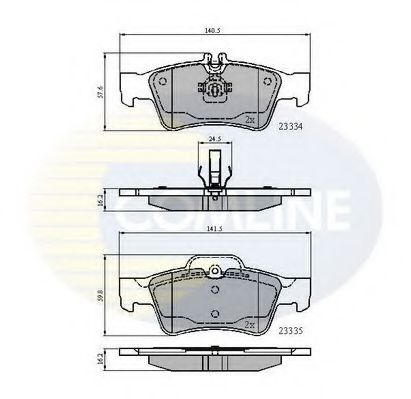 COMLINE - CBP01118 - Комплект тормозных колодок, дисковый тормоз (Тормозная система)