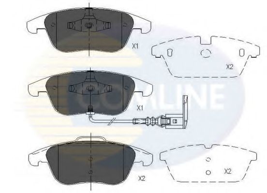 COMLINE - CBP16022 - Комплект тормозных колодок, дисковый тормоз (Тормозная система)