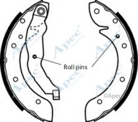 APEC BRAKING - SHU516 - Комплект тормозных колодок (Тормозная система)