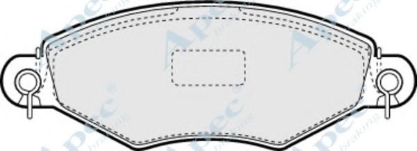 APEC BRAKING - PAD1041 - Комплект тормозных колодок, дисковый тормоз (Тормозная система)