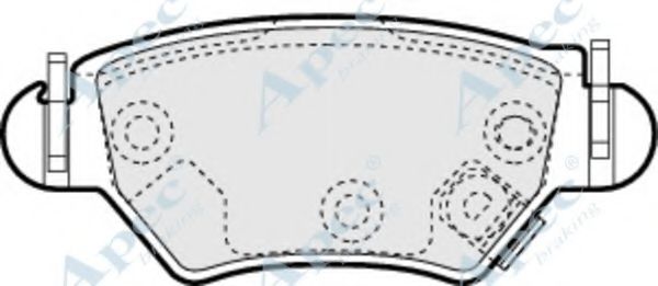 APEC BRAKING - PAD1133 - Комплект тормозных колодок, дисковый тормоз (Тормозная система)