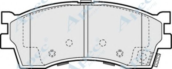 APEC BRAKING - PAD1188 - Комплект тормозных колодок, дисковый тормоз (Тормозная система)