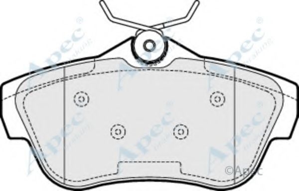APEC BRAKING - PAD1540 - Комплект тормозных колодок, дисковый тормоз (Тормозная система)