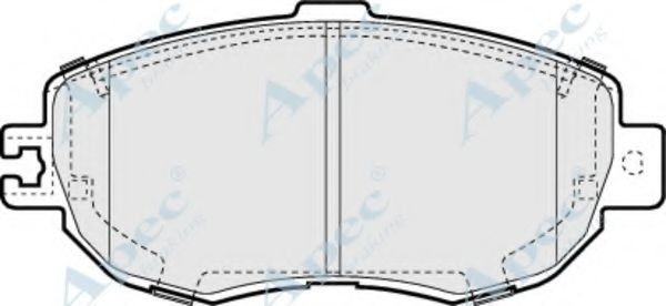 APEC BRAKING - PAD862 - Комплект тормозных колодок, дисковый тормоз (Тормозная система)