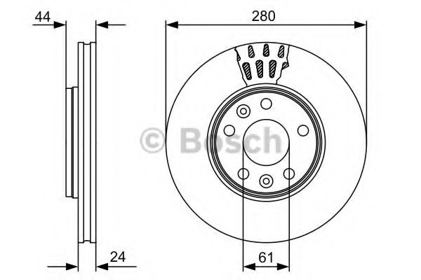 BOSCH - 0 986 479 555 - Тормозной диск (Тормозная система)