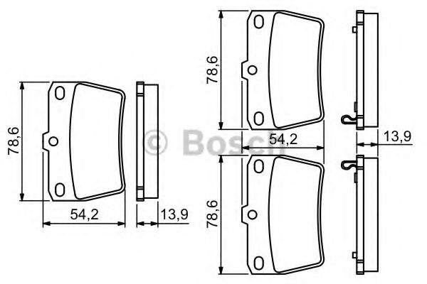 BOSCH - 0 986 494 350 - Комплект тормозных колодок, дисковый тормоз (Тормозная система)