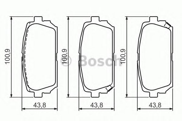 BOSCH - 0 986 494 400 - Комплект тормозных колодок, дисковый тормоз (Тормозная система)