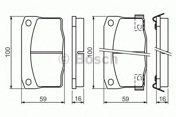 BOSCH - 0 986 494 455 - Комплект тормозных колодок, дисковый тормоз (Тормозная система)