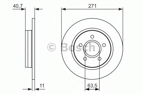 BOSCH - 0 986 479 763 - Тормозной диск (Тормозная система)