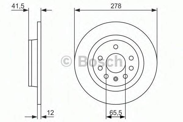 BOSCH - 0 986 479 945 - Тормозной диск (Тормозная система)