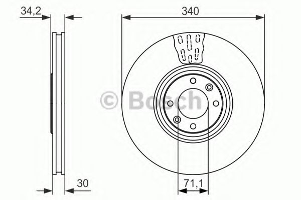 BOSCH - 0 986 479 093 - Тормозной диск (Тормозная система)