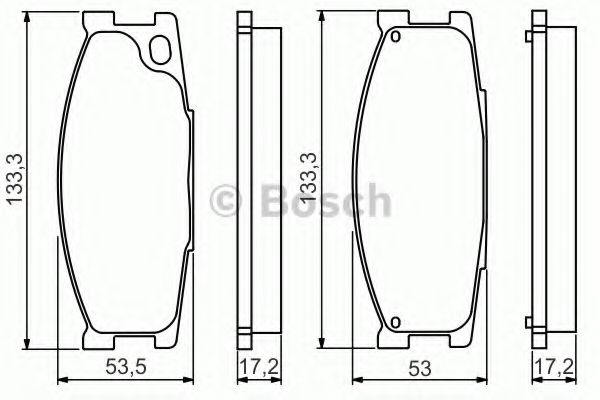 BOSCH - 0 986 495 130 - Комплект тормозных колодок, дисковый тормоз (Тормозная система)