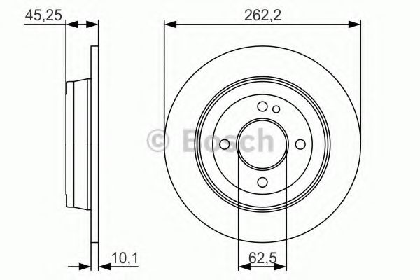 BOSCH - 0 986 479 A44 - Тормозной диск (Тормозная система)